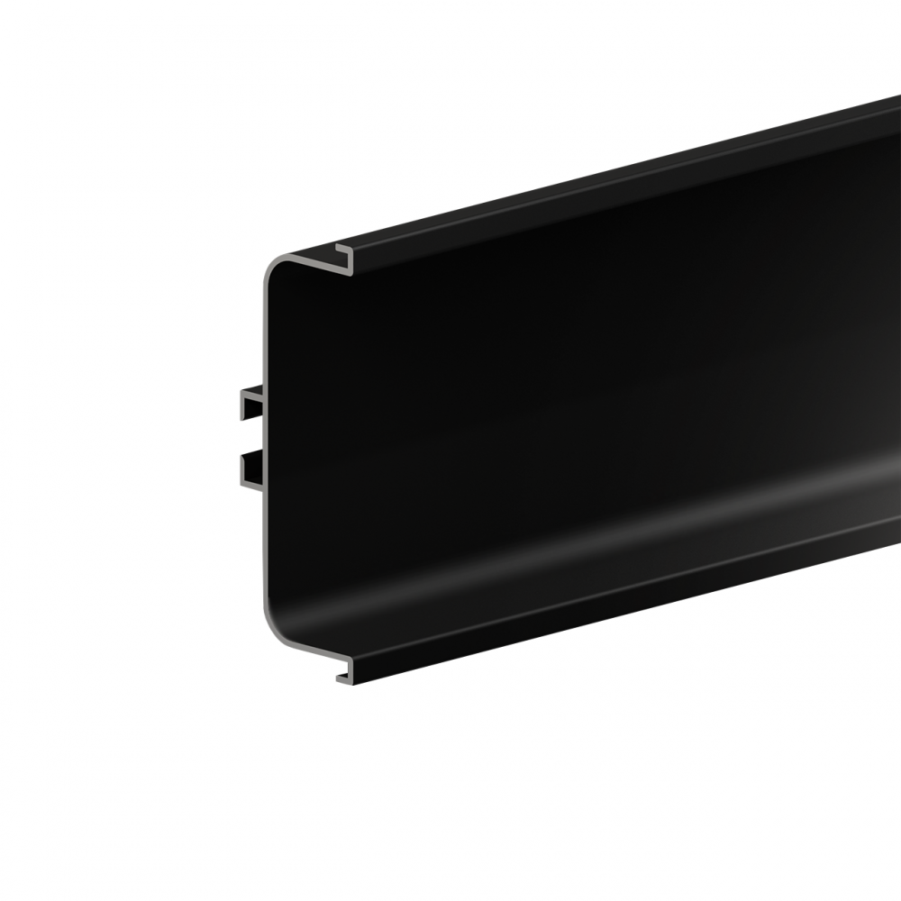   Профиль GOLA С-образный горизонтальный черный матовый, 4,1 м