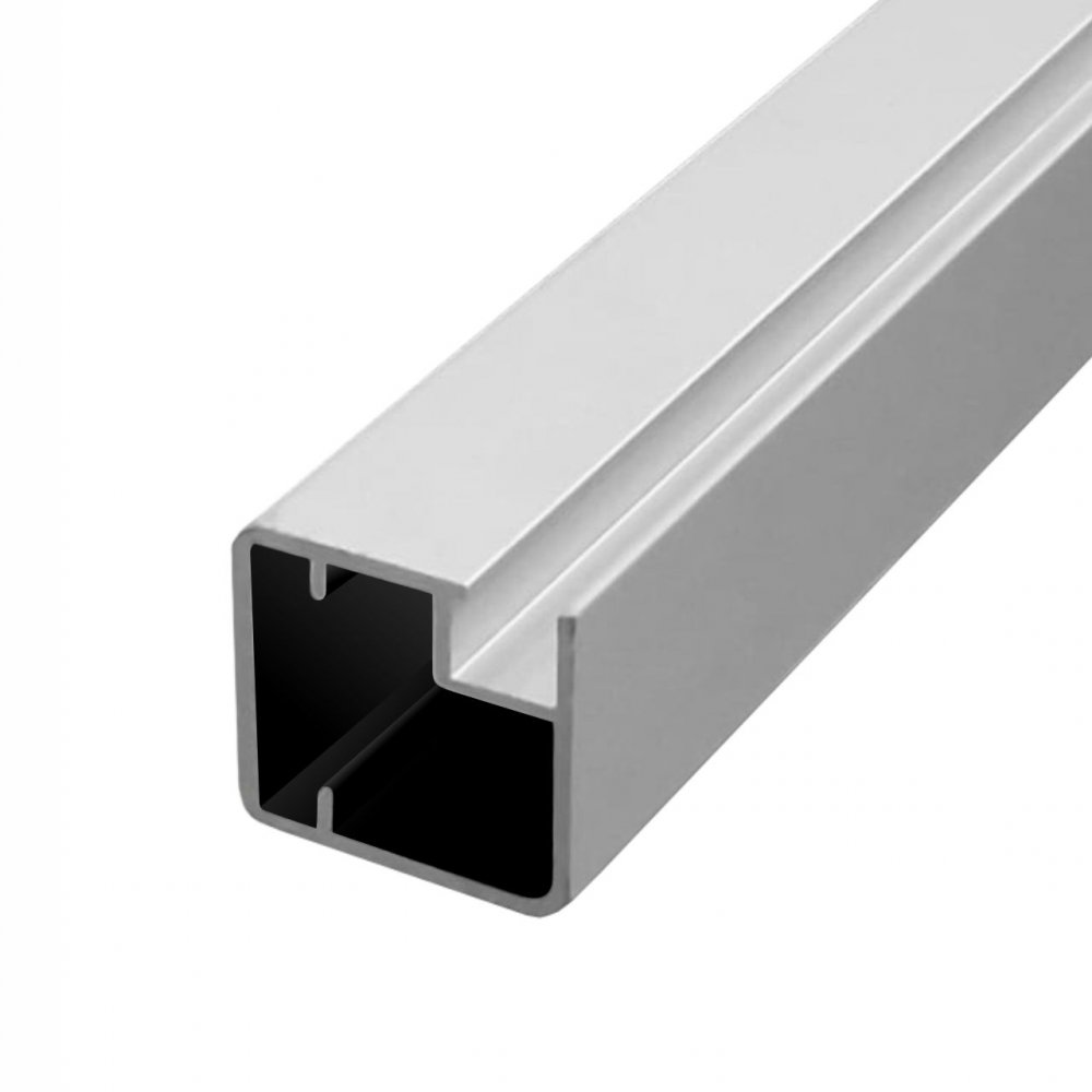 Фасадный профиль узкий  20*19 мм, видимая часть 19 мм, серебро матовое, 6,0 м