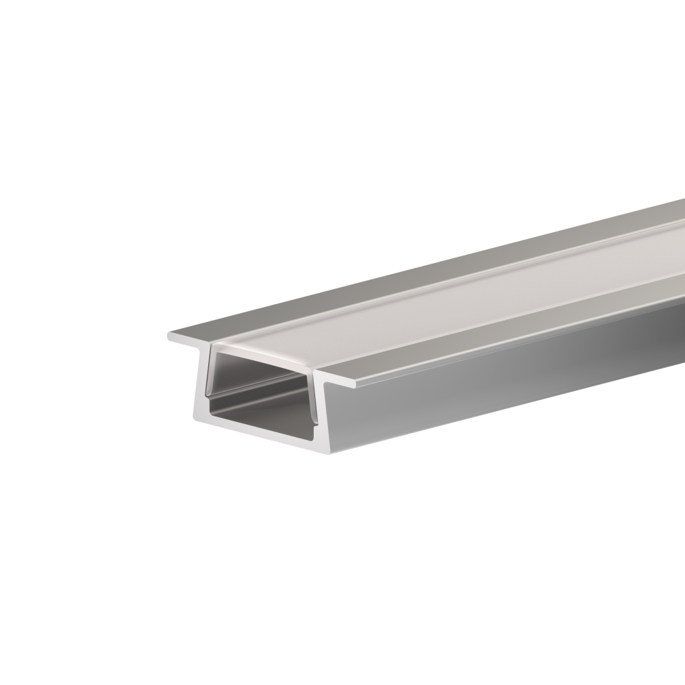  Профиль для LED врезной серебро матовое, 3,0 м С РАССЕИВАТЕЛЕМ