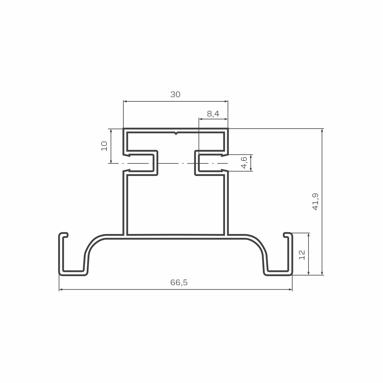    Профиль GOLA вертикальный средний черный матовый, 3,0 м
