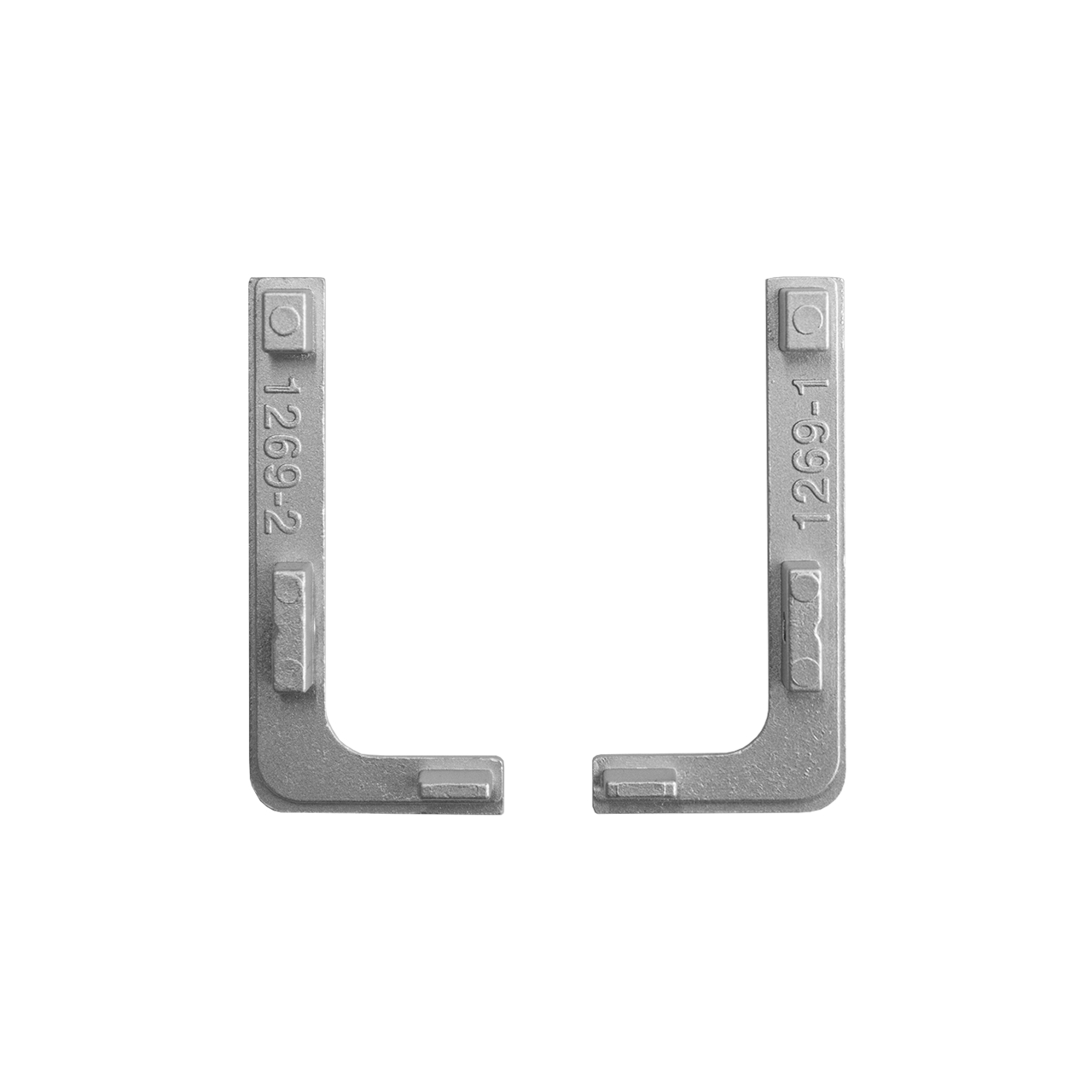  Комплект заглушек L-Gola (L+R) серебро, металл