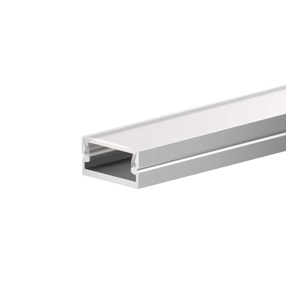  Профиль для LED накладной серебро матовое, 3,0 м С РАССЕИВАТЕЛЕМ