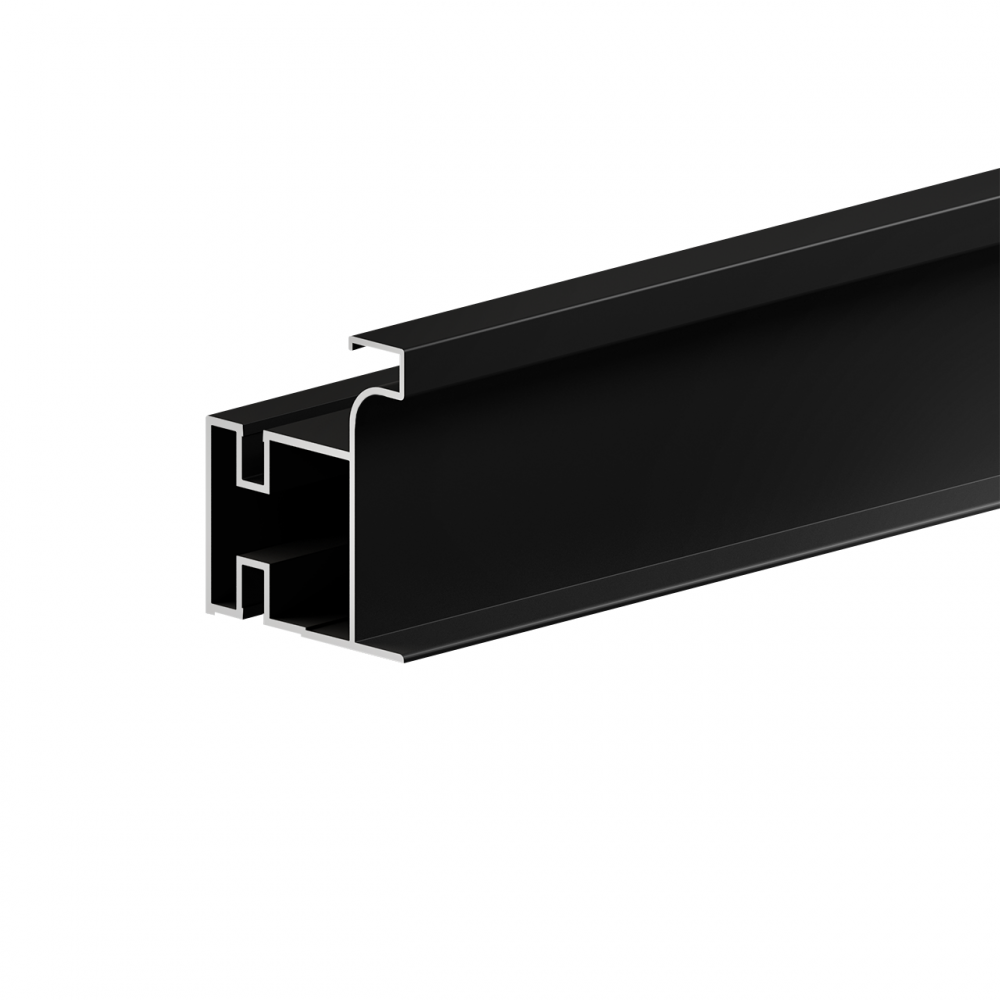    Профиль GOLA вертикальный крайний черный матовый, 3,0 м