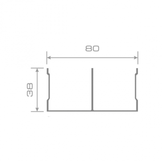 Трек верхний глянцевый Венге 6,0 м (Легкий) 