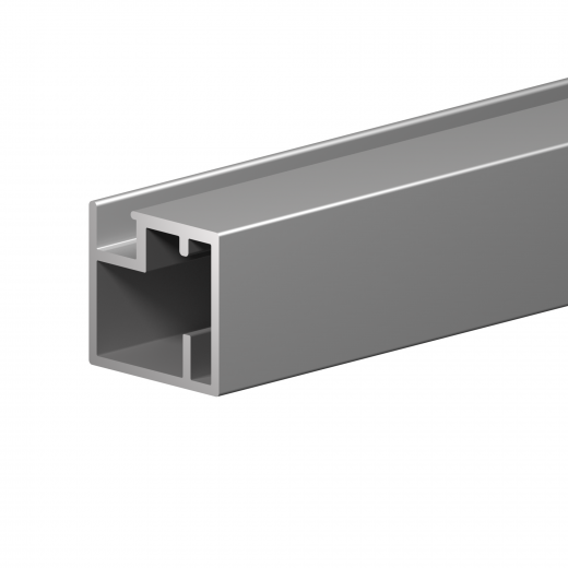 Фасадный профиль узкий 20*19 мм, видимая часть 19 мм, серебро матовое, 6,0 м