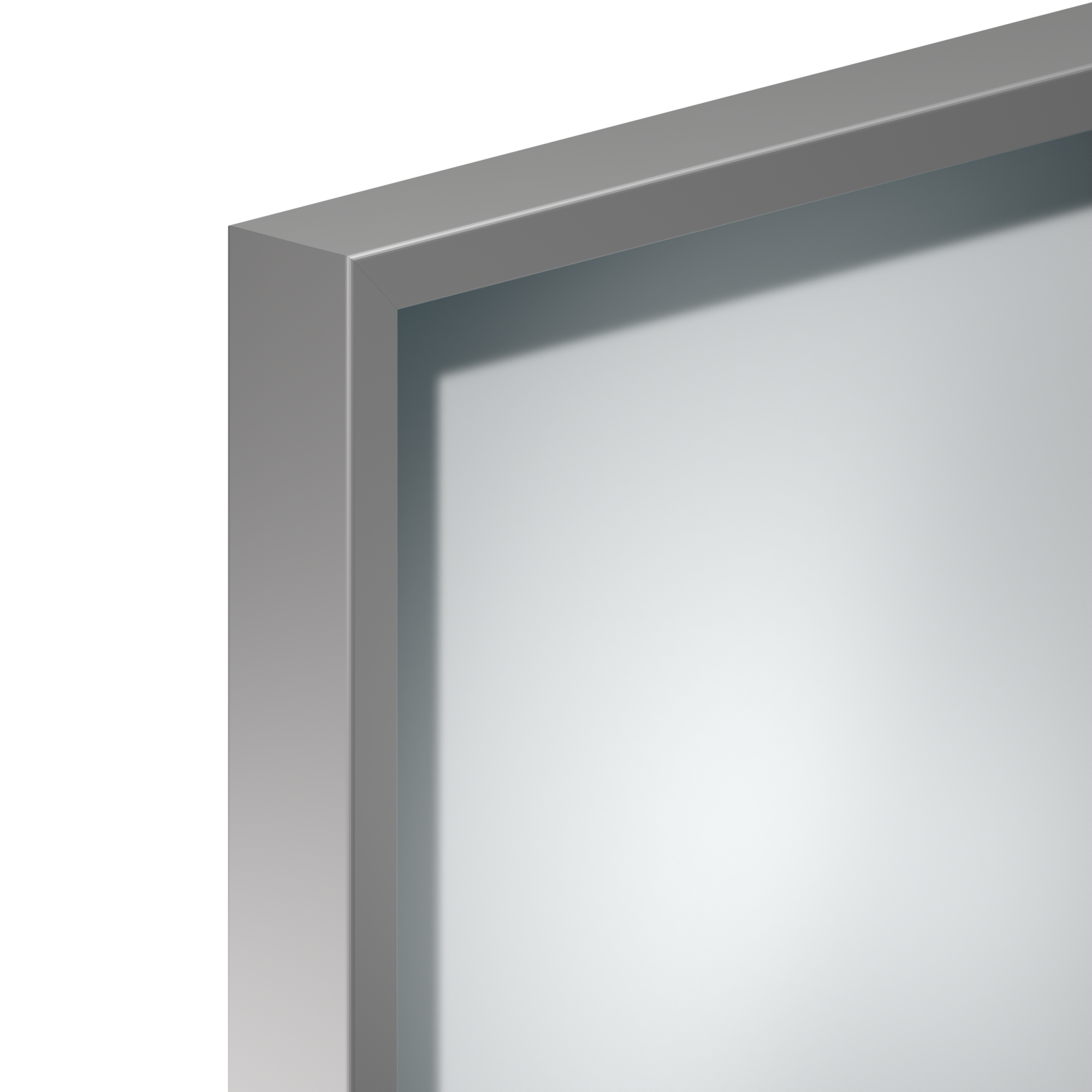 Фасадный профиль узкий 20*19 мм, видимая часть 8 мм, серебро матовое, 6,0 м