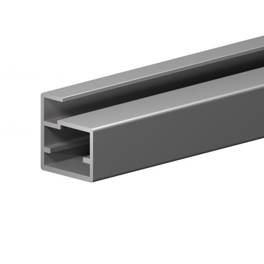 Фасадный профиль узкий 20*19 мм, видимая часть 8 мм, серебро матовое, 6,0 м