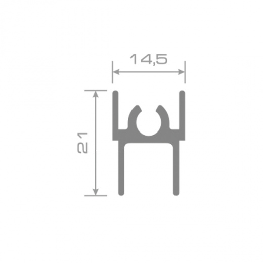 Профиль горизонт. верхний глянцевый Венге 6,0 м