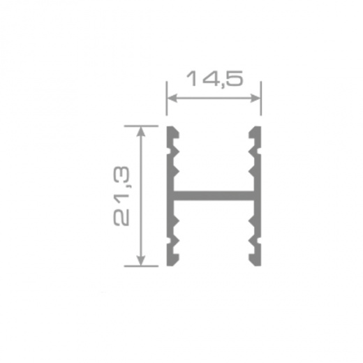 Профиль горизонт. средний глянцевый Венге 6,0 м