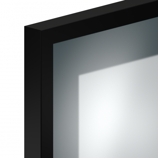 Фасадный профиль широкий 50*20 мм, видимая часть 15 мм, черный матовый, 6,0 м