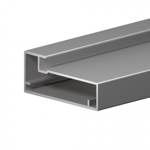 Фасадный профиль широкий 50*20мм, видимая часть 15 мм, серебро матовое, 6,0 м
