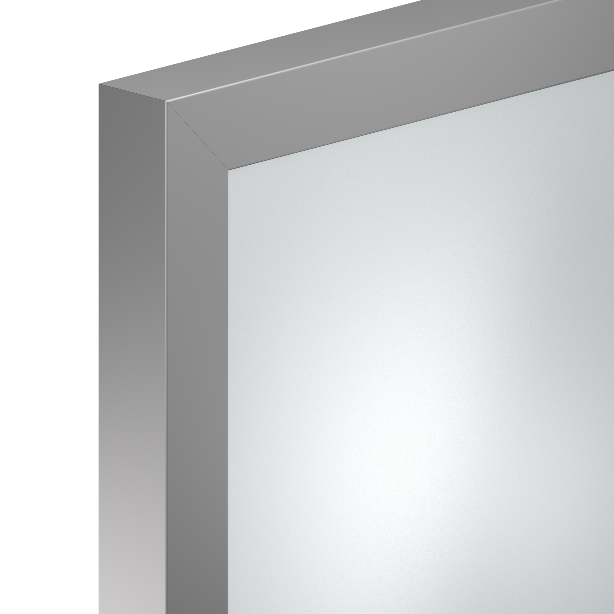 Фасадный профиль узкий  20*19 мм, видимая часть 19 мм, серебро матовое, 6,0 м