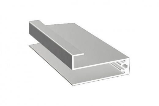 Профиль горизонтальный нижний БЕЗ КАМЕРЫ Серебро матовое 6 м (узкая система) (10)