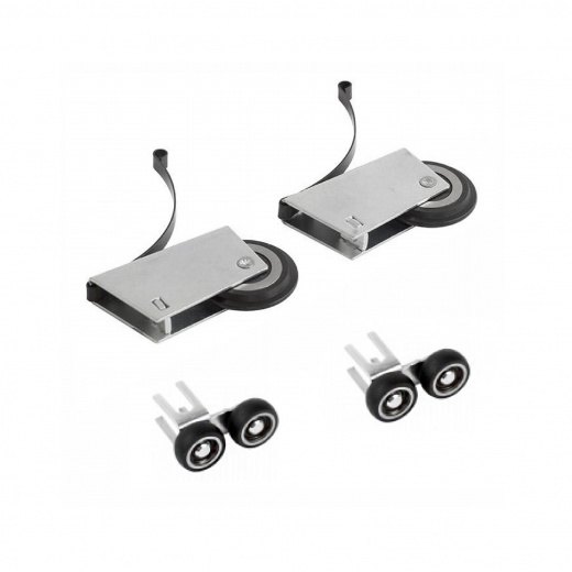 Комплект роликов для шкафов-купе (Открытые) PREMIUM (каучук), усиленные с верхним подшипником