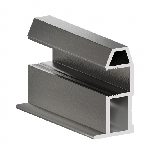 Профиль ручка ЭЛЕГАНТА Графит брашед 5,4 м (12)