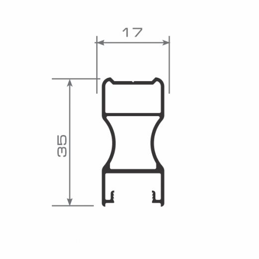  Вертикальный профиль анодированный шампань 5,4м