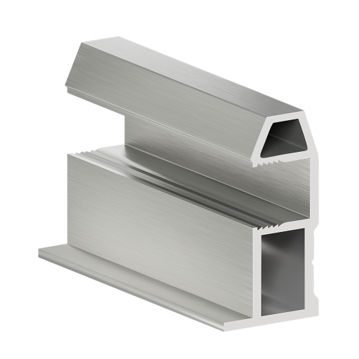 Профиль ручка ЭЛЕГАНТА Серебро брашед 5,4 м (12)