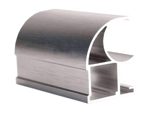 Профиль вертикальный открытый Серебро брашед 5,4м