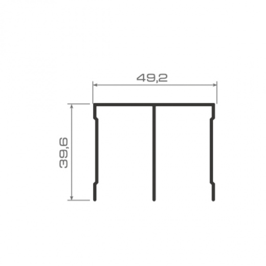  Трек верхний анодированный шампань 6.0 м